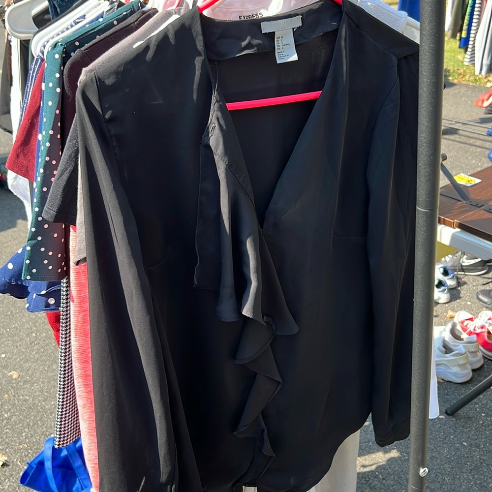 Woman Black Blouse